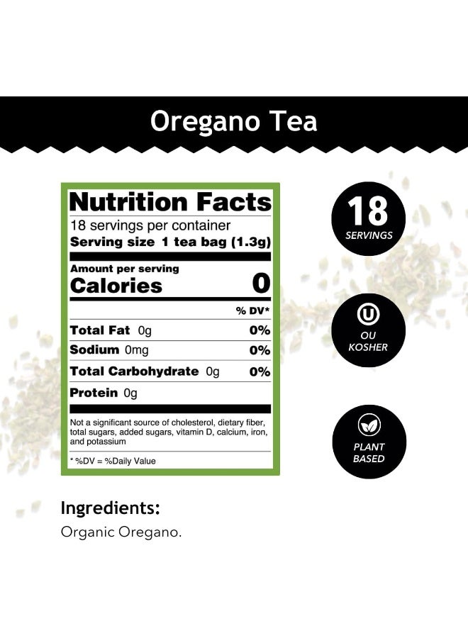 Buddha Teas - Organic Oregano Tea - Herbal Tea - For Health & Wellbeing - With Antioxidants & Minerals - Clean Ingredients - Caffeine Free - OU Kosher & Non-GMO - 18 Tea Bags (Pack of 1) - Image 2
